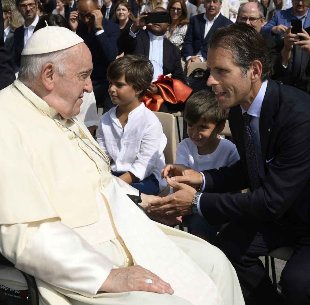 Domenico De Rosa con Papa Francesco