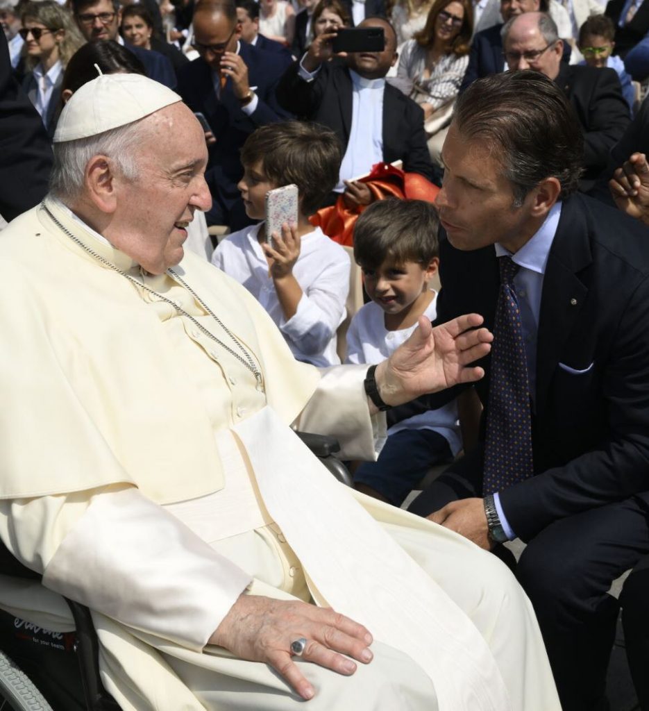 Domenico De Rosa con Papa Francesco