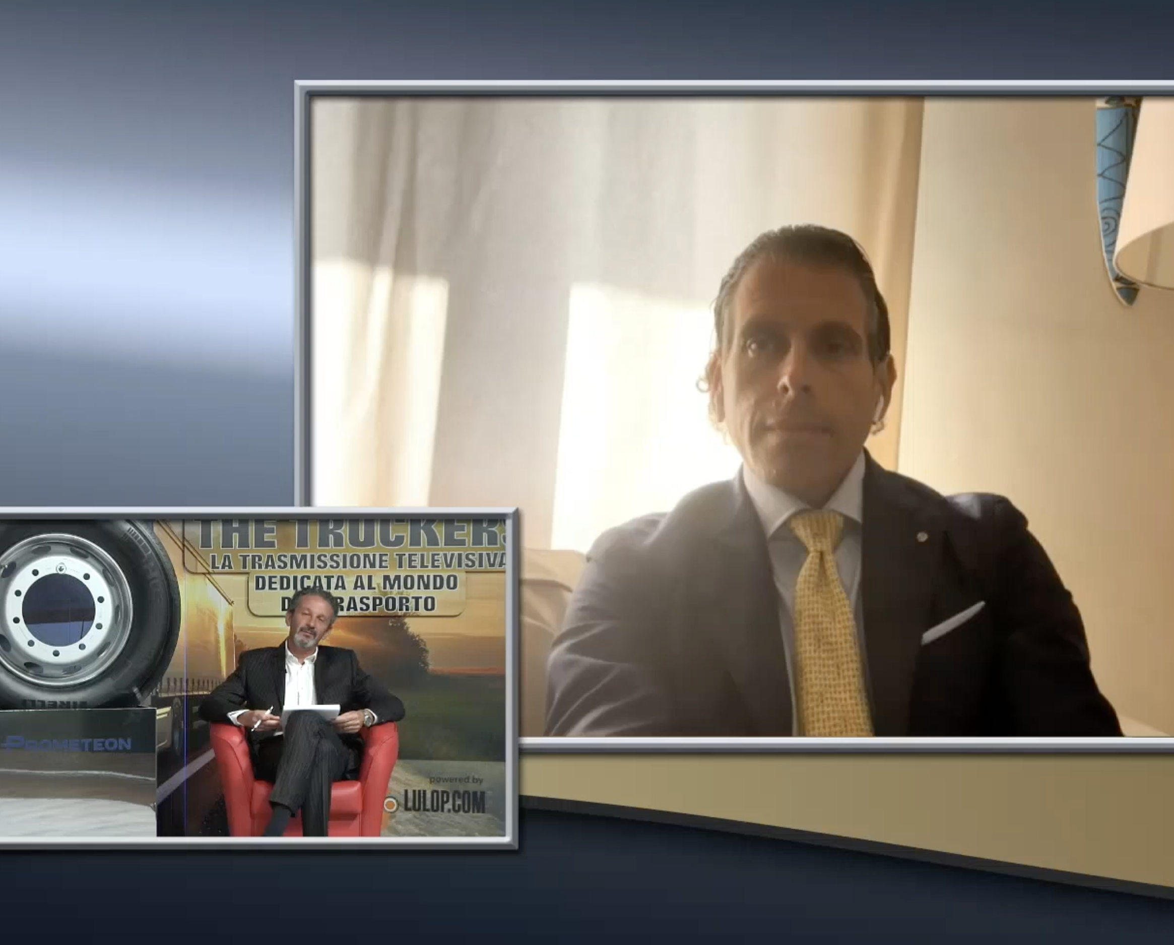 next to the truckers